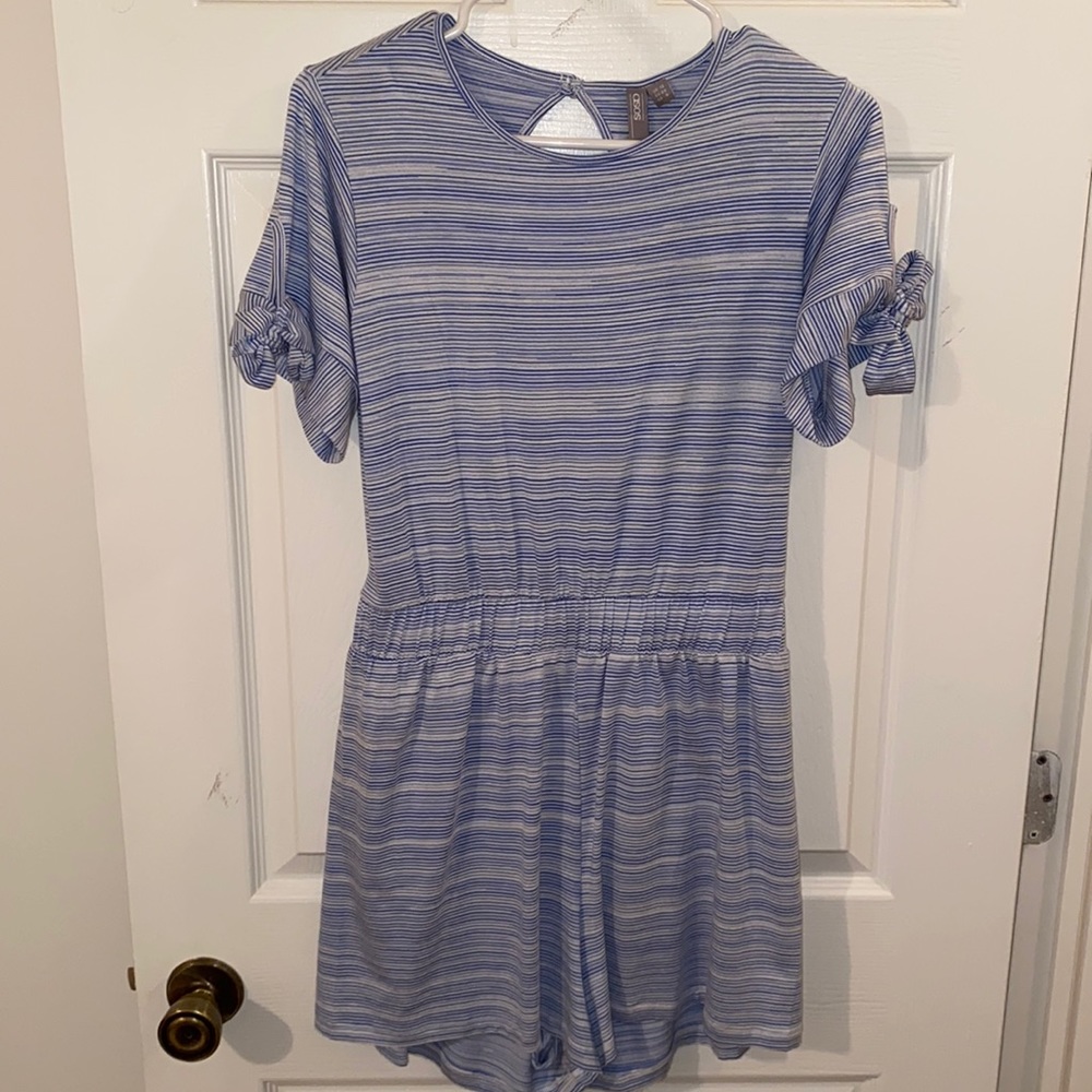 ASOS Jersey Romper w/ tie sleeves